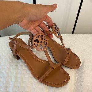 Tory Burch Tan Leather Ankle Straps Sandals 8.5